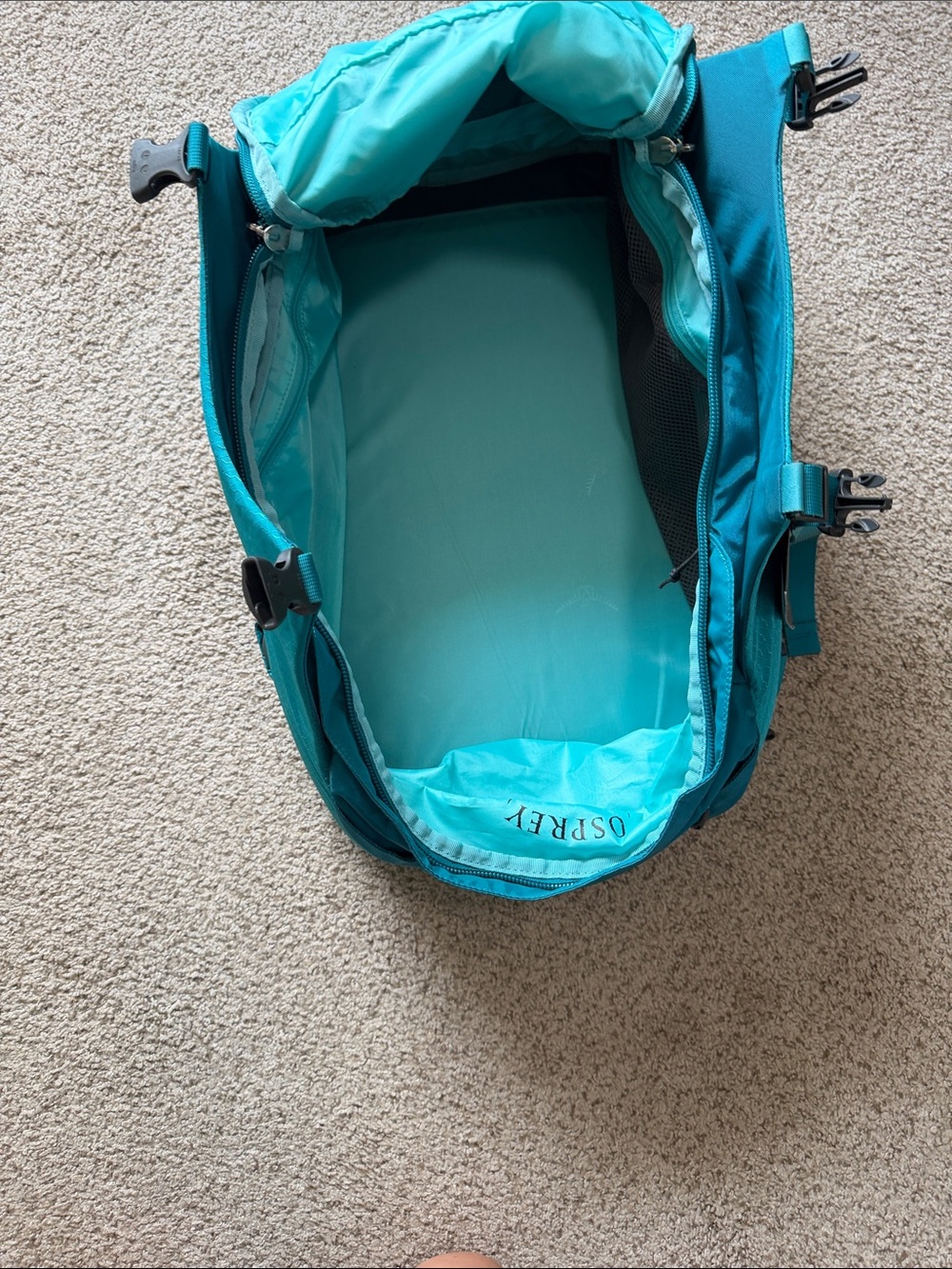 NWT OSPREY porter 46 Teal Travel Backpack - Picture 8 of 17